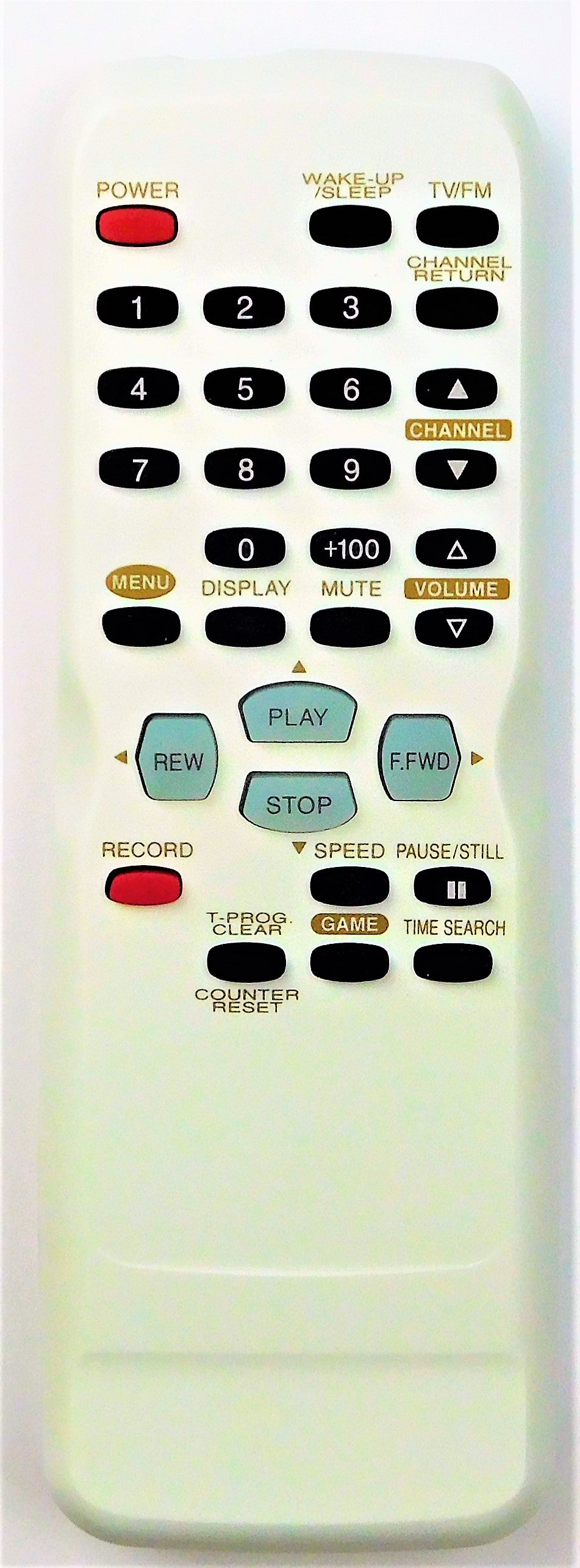 OEM replacement remote control for Sylvania CRT TV & VCR COMBOs N0125U