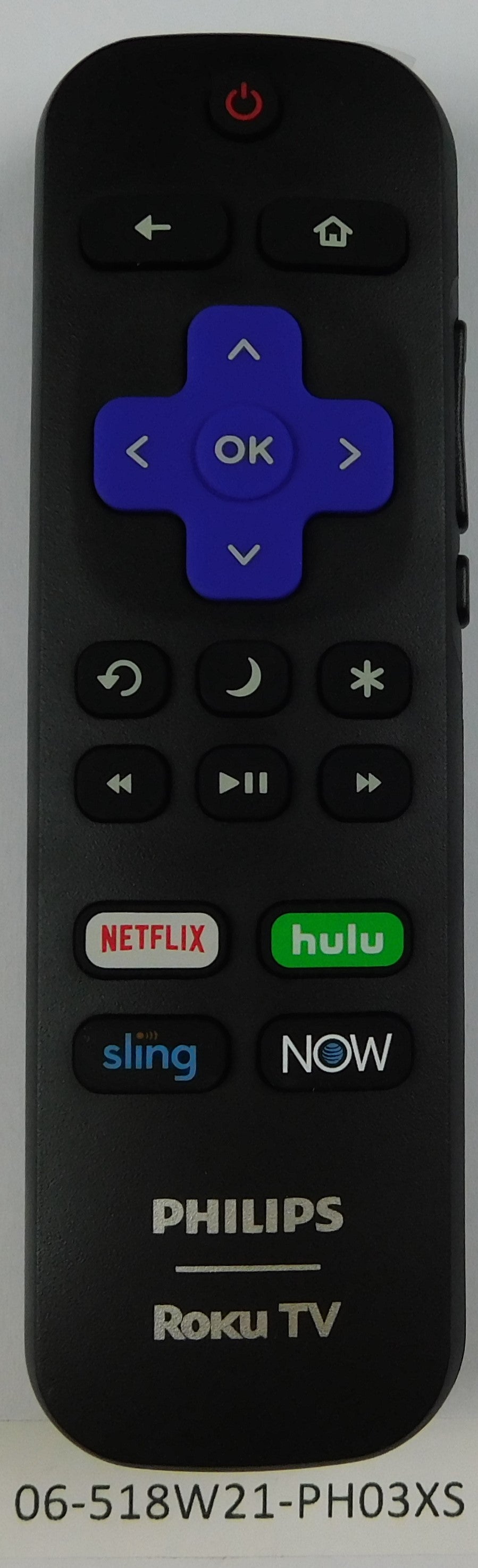 OEM replacement remote control for Philips Roku TV 06-518W21-PH03XS