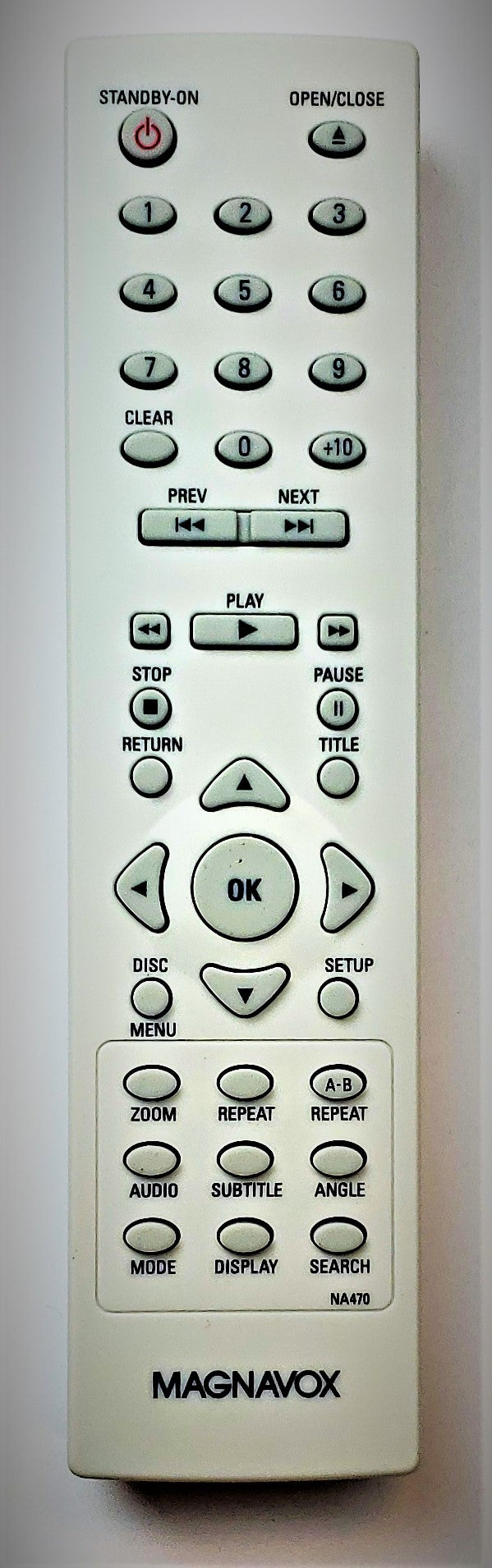 Original OEM replacement remote for Magnavox DVD players NA470UD