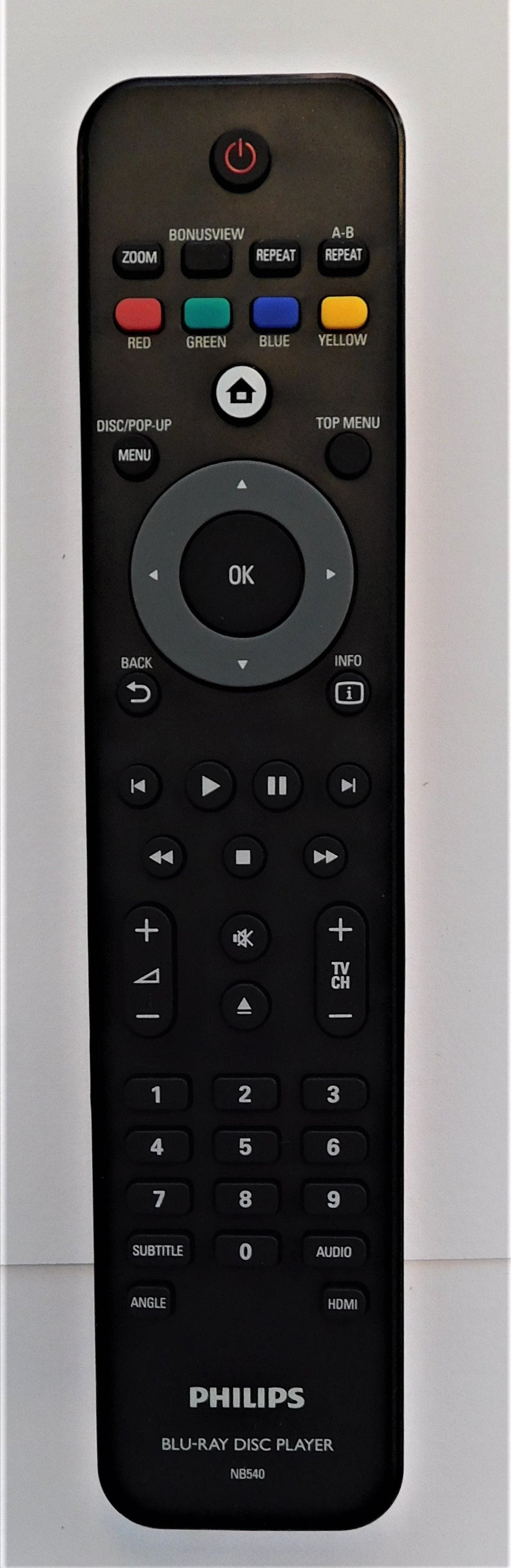 Original OEM replacement remote control for Philips Blu-ray players NB540UD