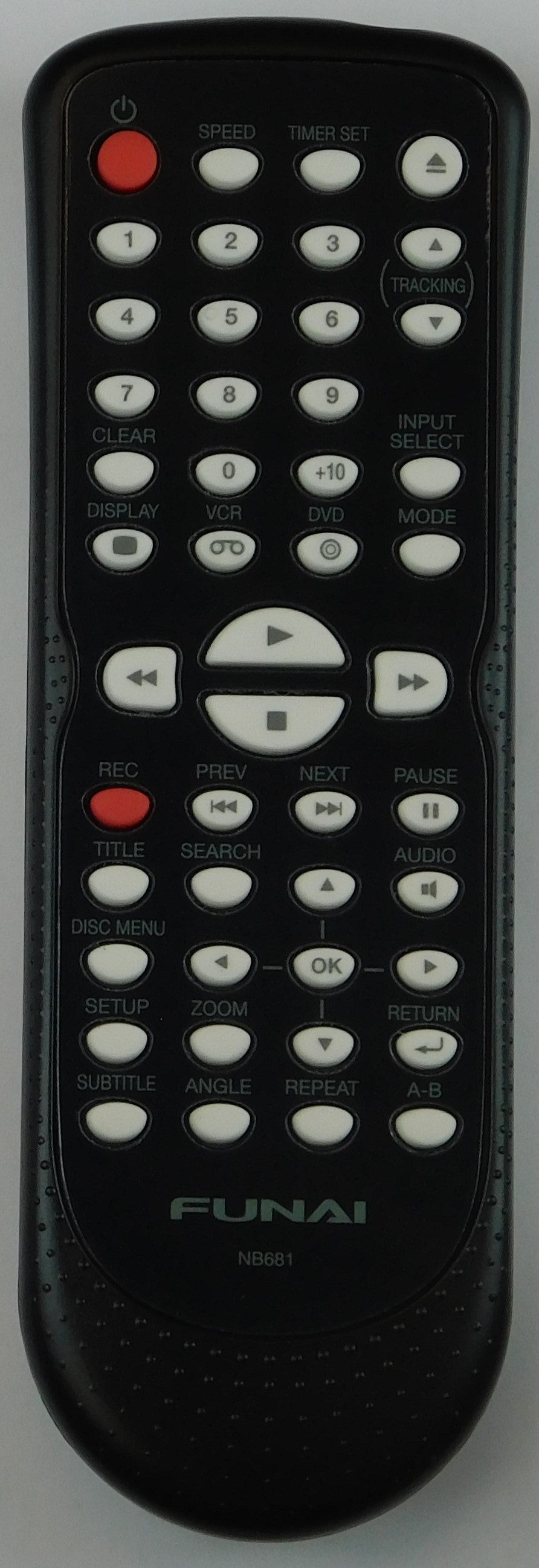 OEM replacement remote control for Funai DVD & VCR Players NB681UD
