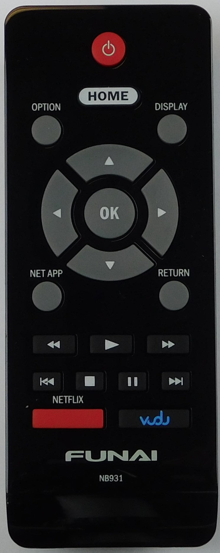 Original OEM replacement remote Funai HD Streaming Box NB931UD
