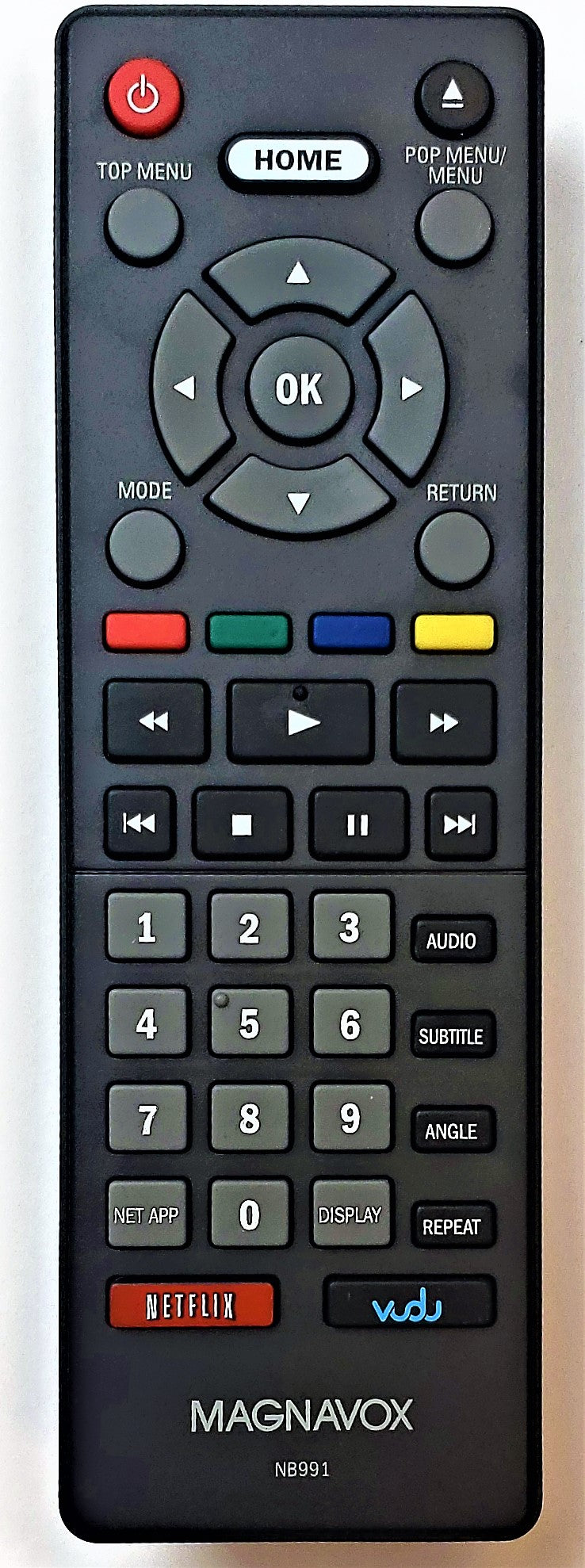 Original OEM replacement remote control for Magnavox Blu-ray players NB991UD