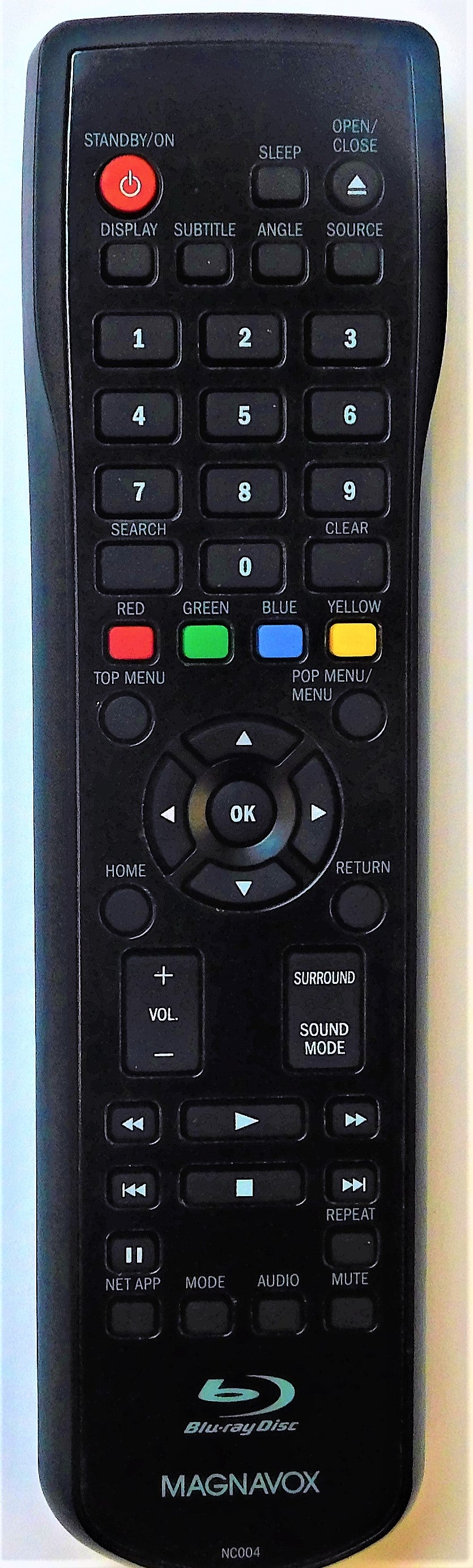 Original OEM replacement remote control for Magnavox Blu-ray Home Theater Systems NC004UD