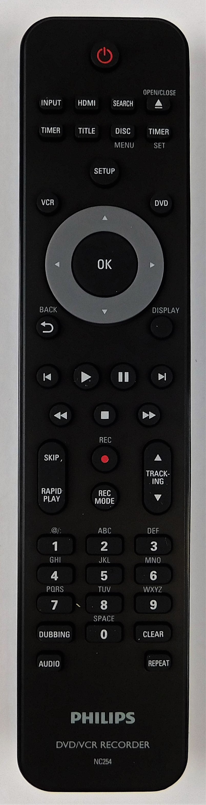 Original OEM replacement remote control for Philips DVD/VCR Recorder Remote NC254UH