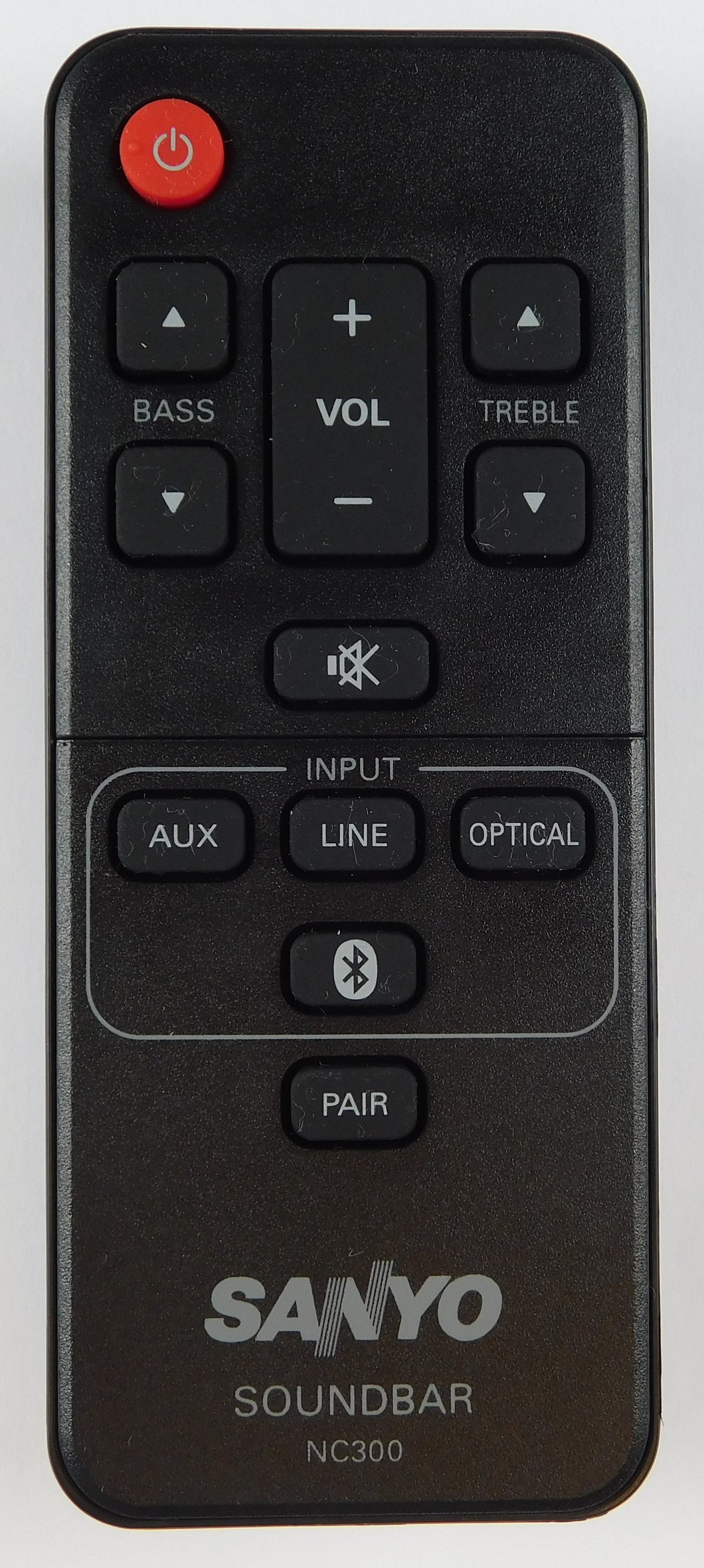 OEM replacement remote control for Sanyo Soundbar NC300UH