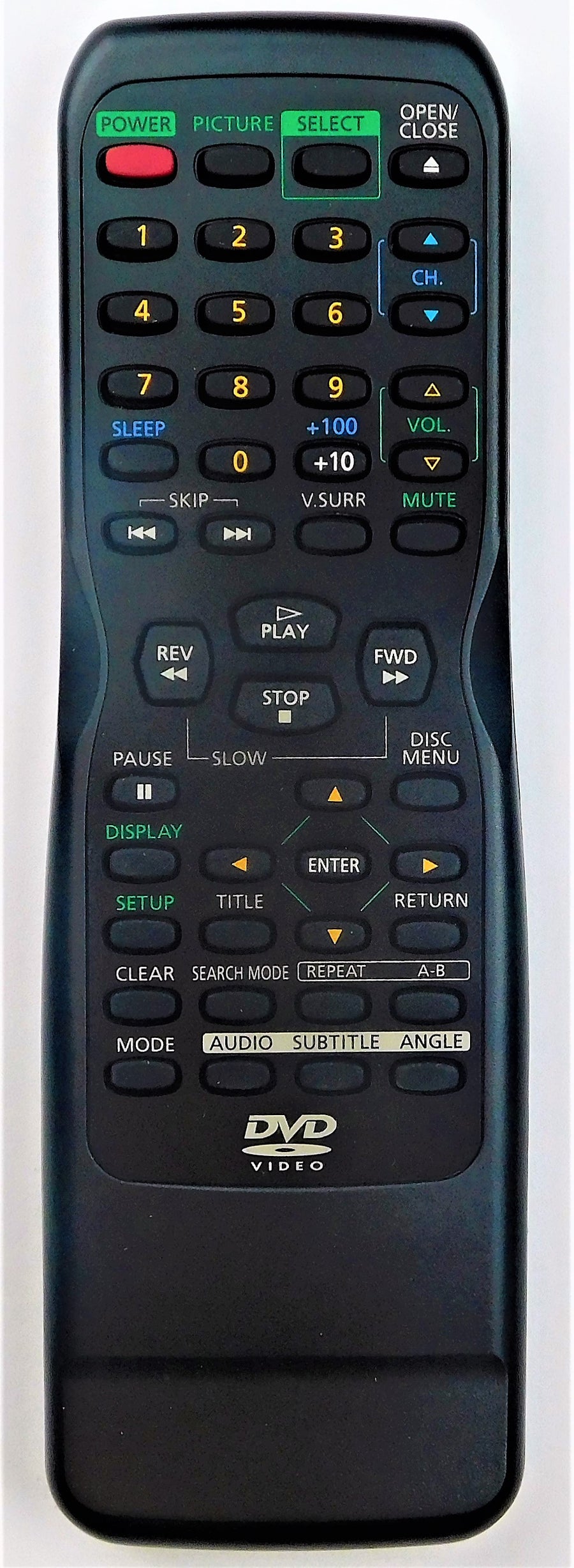OEM replacement remote control for Symphonic CRT TV & DVD COMBOs NE228