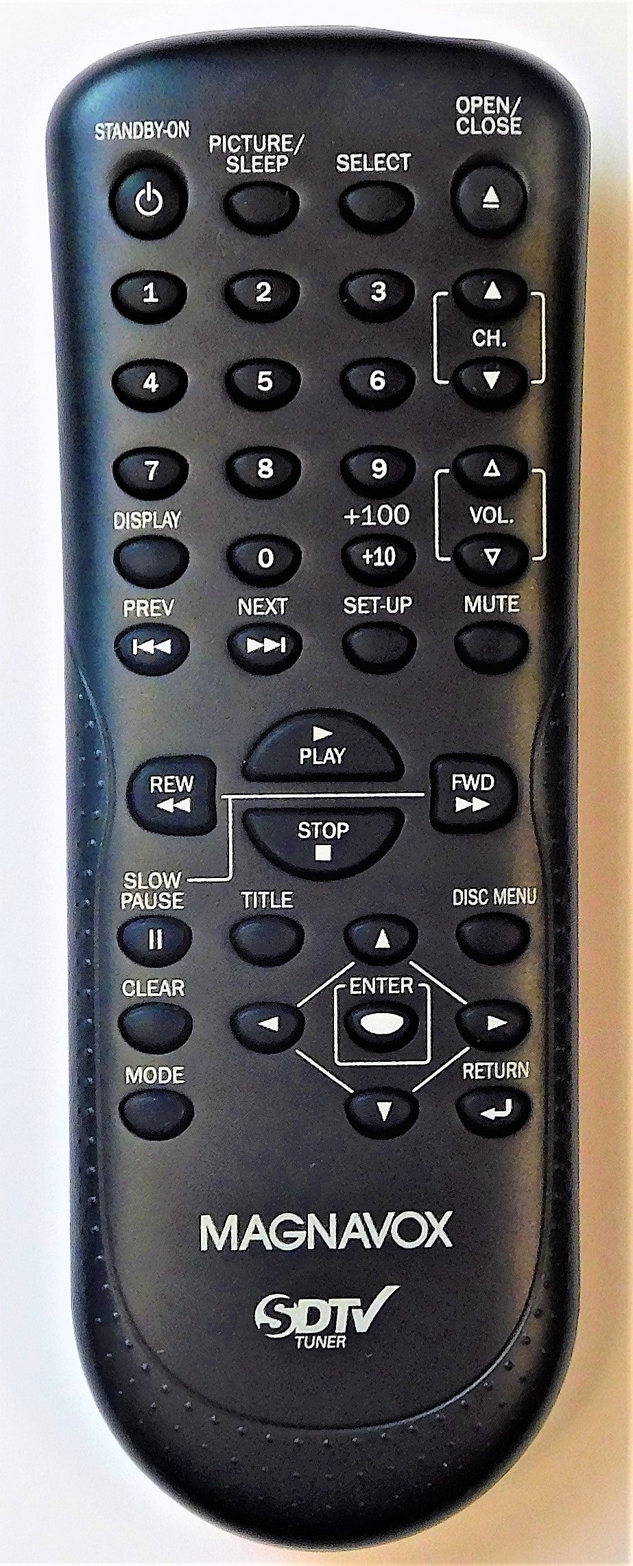 OEM replacement remote control for Magnavox CRT TV & DVD COMBOs NF110UD