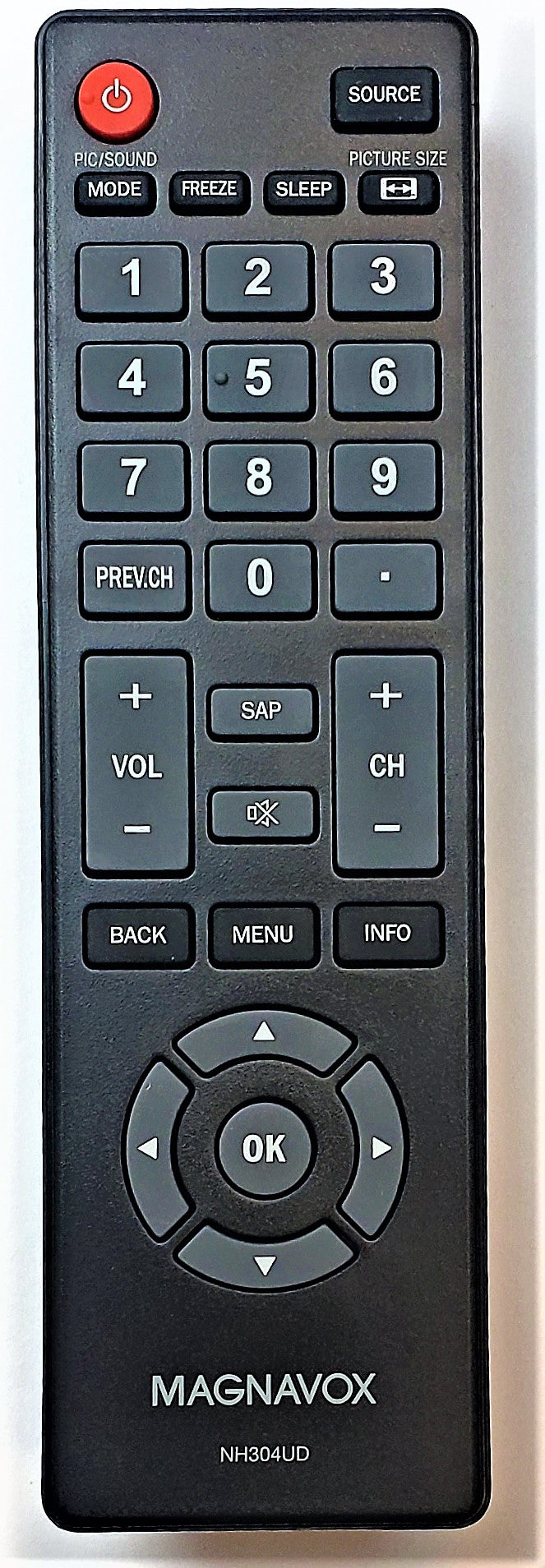 Original OEM replacement remote control for Magnavox LED/LCD TVs NH304UD