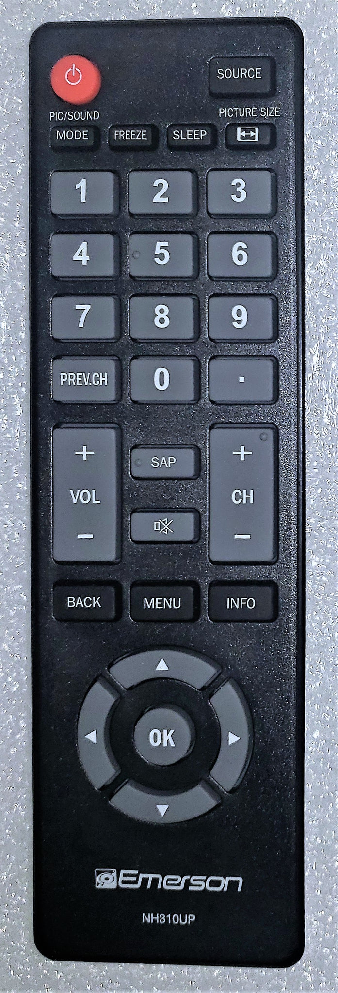 OEM replacement remote control for Emerson LCD TVs NH310UP