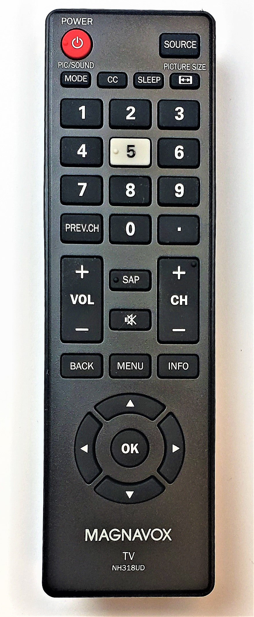 Original OEM replacement remote control for Magnavox LED/LCD TV NH318UD