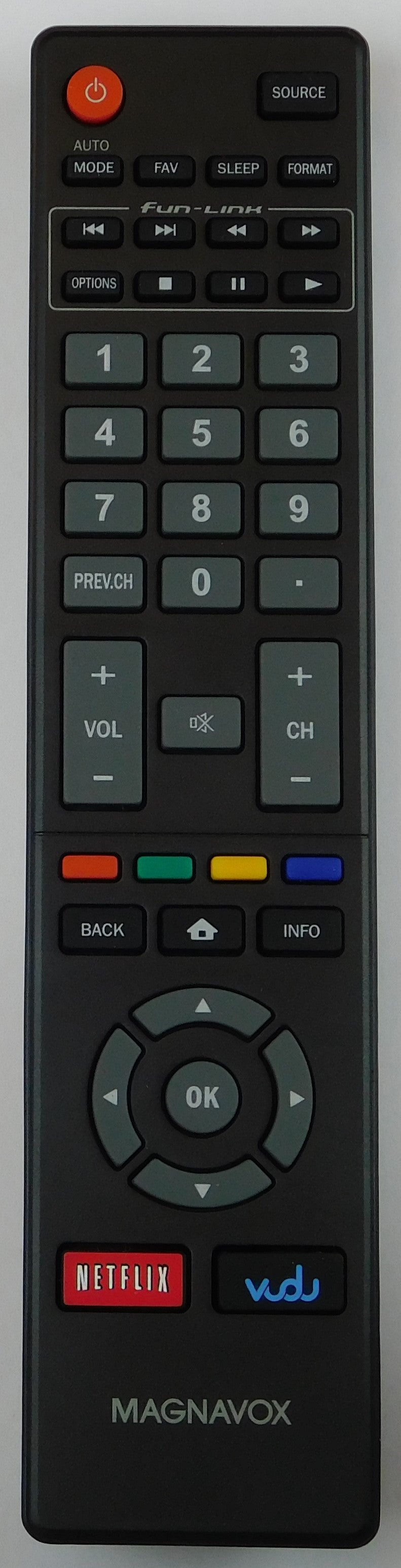Original OEM replacement remote control for Magnavox LED/LCD TVs NH401UD