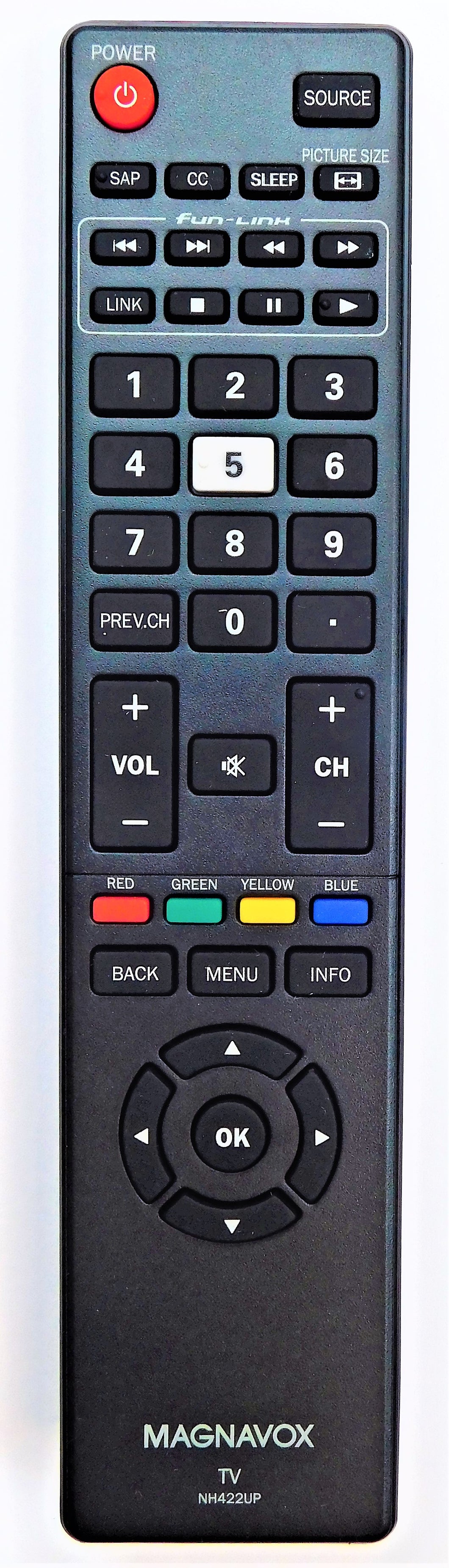 OEM replacement remote control for Magnavox LED/LCD TV NH422UP