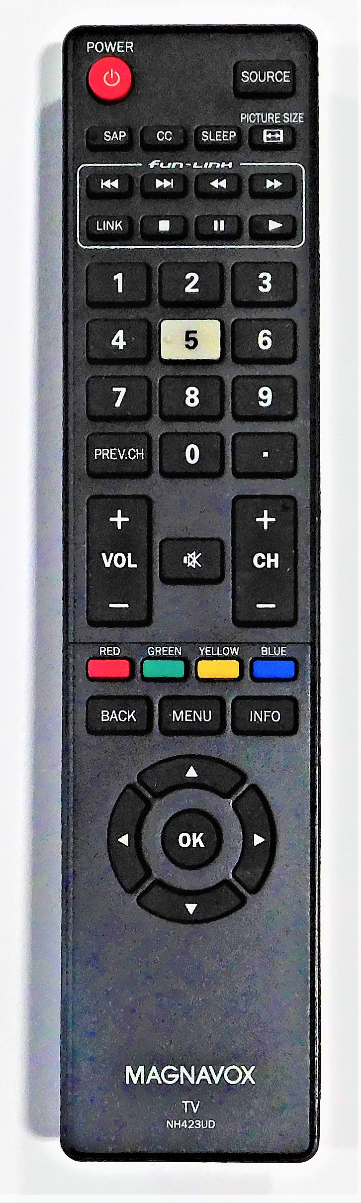 Original OEM replacement remote control for Magnavox LED/LCD TV NH423UD