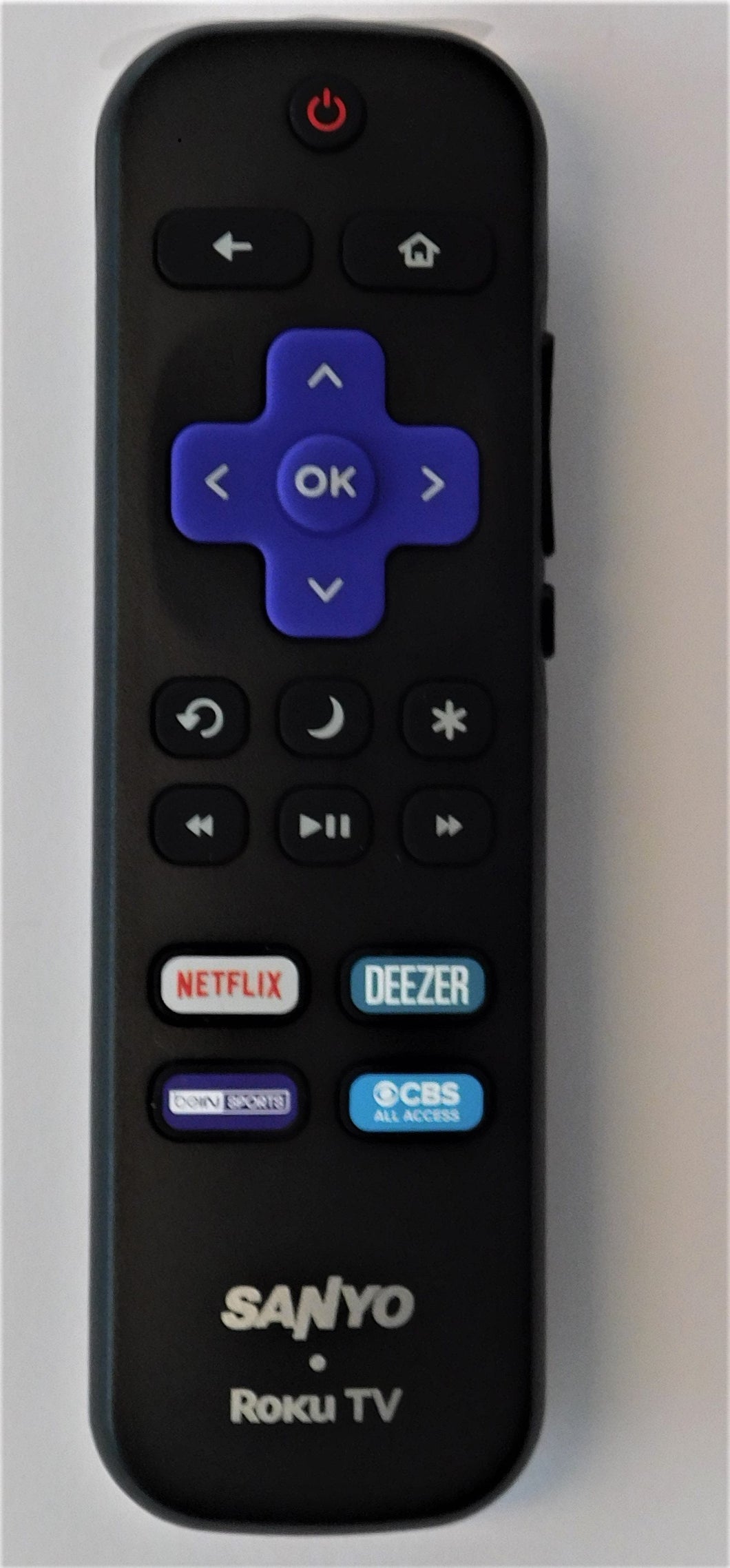 OEM replacement remote control for Sanyo Roku TV URMT21CND008