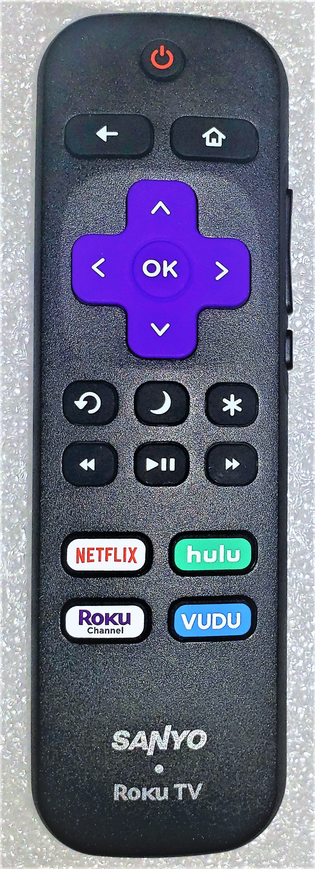 OEM replacement remote control for Sanyo Roku TV URMT21CND013
