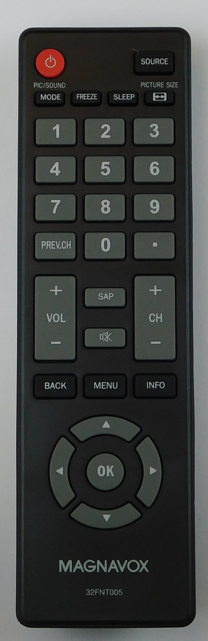 Original OEM replacement remote control for Magnavox LED/LCD TVs URMT32FNT005