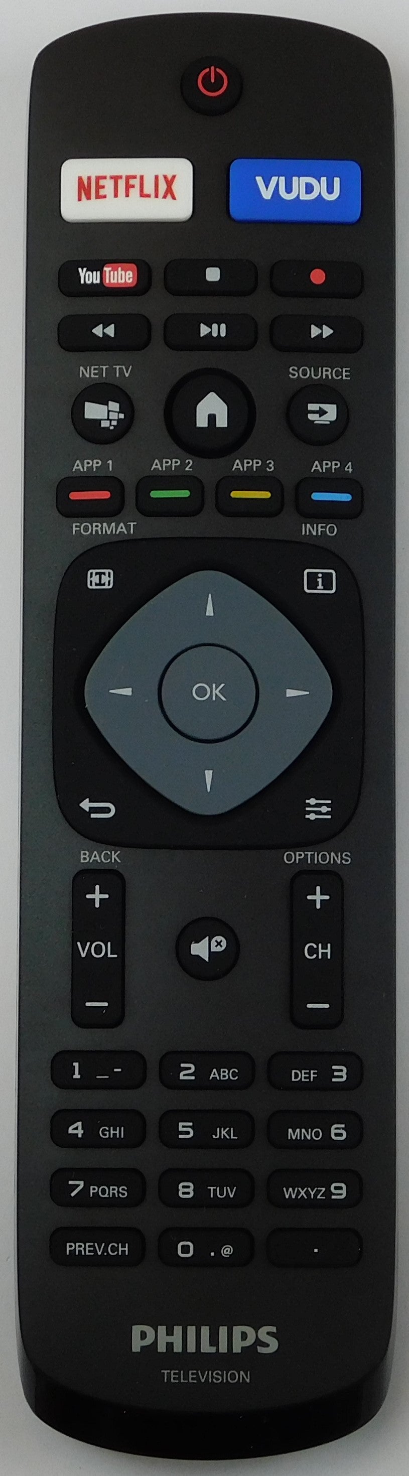 OEM replacement remote control for Philips LCD TVs URMT42JHG005