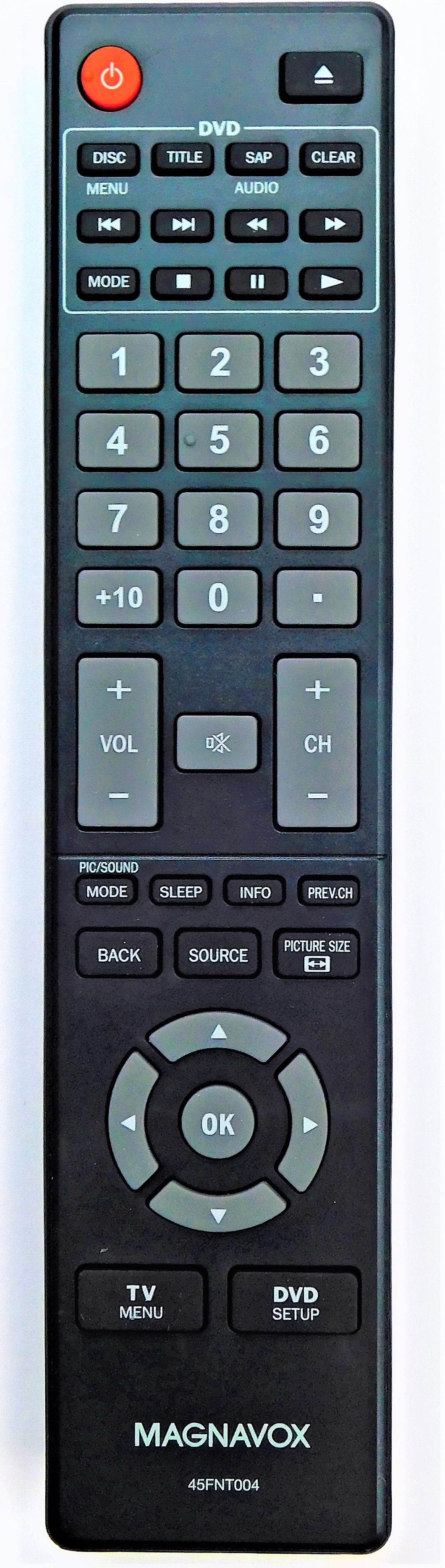 Original OEM replacement remote control for Magnavox LCD TV/DVD URMT45FNT004